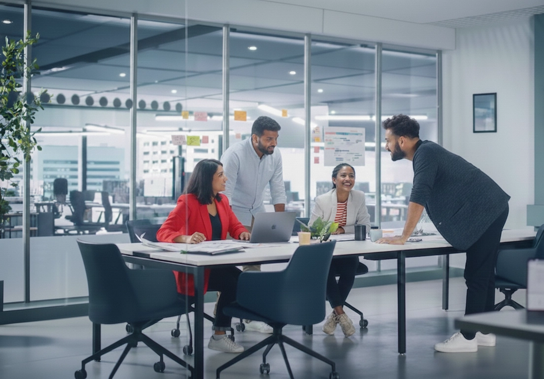 Conceptial Media team collaborating in a meeting